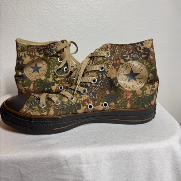 Converse All Star Rare Gas Mask Camo Camouflage High Top Tan Sneakers Men’s 5 - Picture 1 of 16